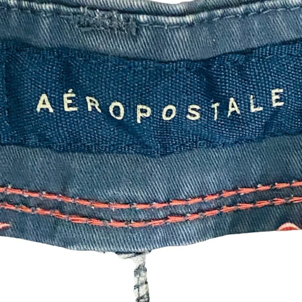 Aeropostale Men Size 28‎ Flamingo Embroidered Cotton Blend Chino Shorts